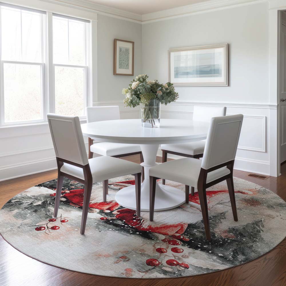 Dalyn Wonderland WN16 Ivory Area Rug Round Room Scene Dalyn Wonderland WN16 Ivory Area Rug Round Room Scene