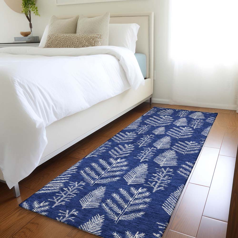 Dalyn Wonderland WN21 Navy Area Rug Runner Room Scene