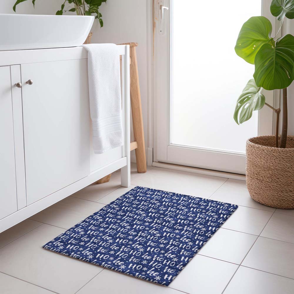 Dalyn Wonderland WN22 Navy Area Rug Runner Room Scene