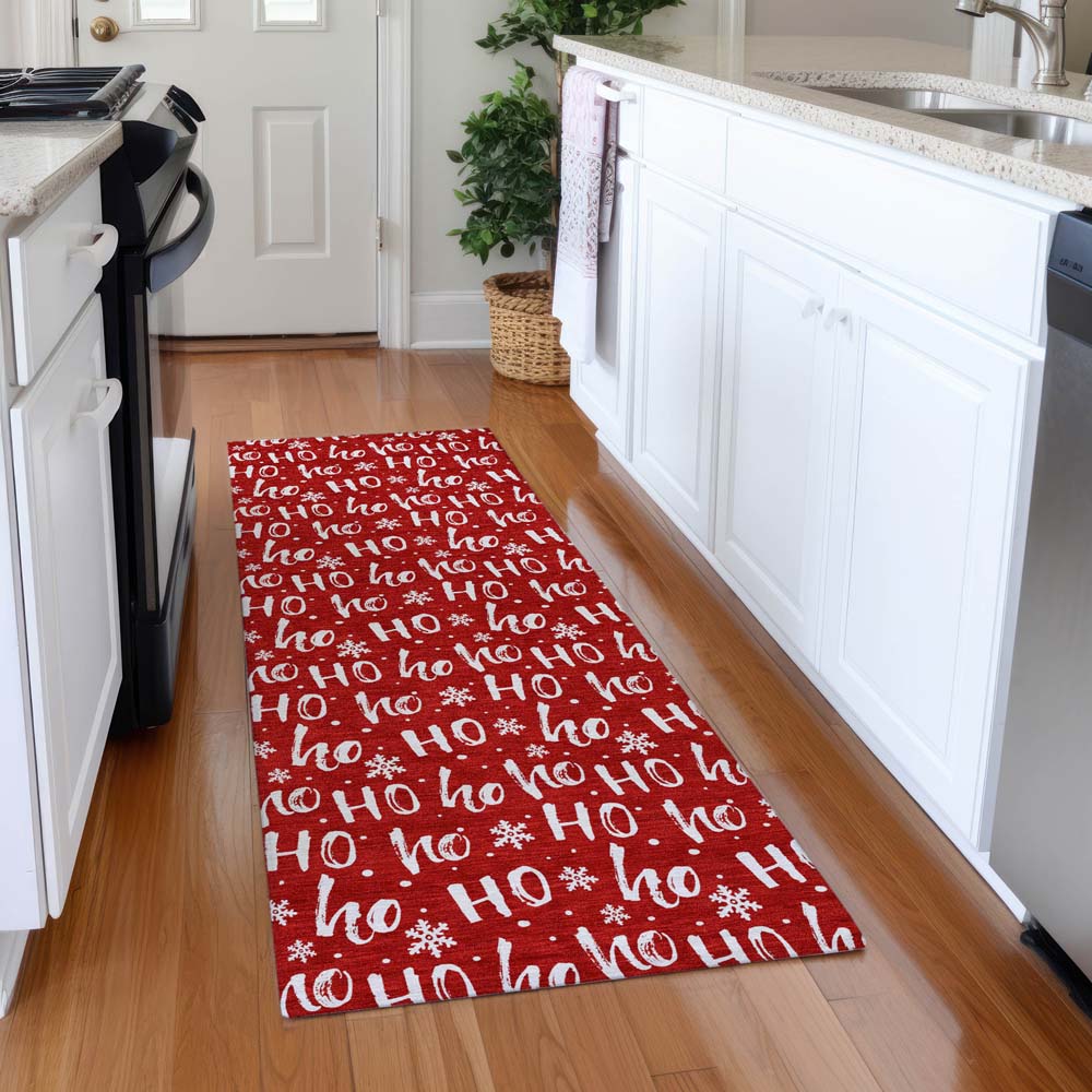 Dalyn Wonderland WN22 Red Area Rug Runner Room Scene