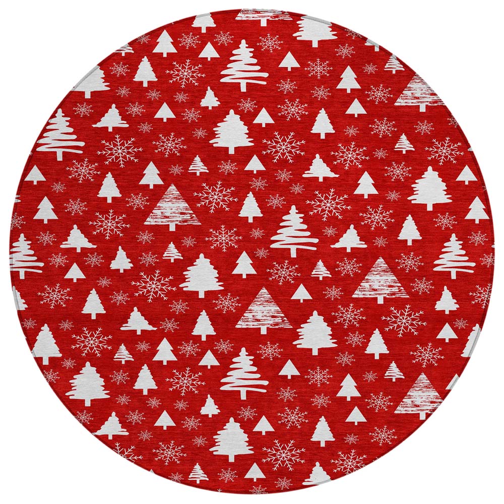 Dalyn Wonderland WN23 Red Area Round Rug