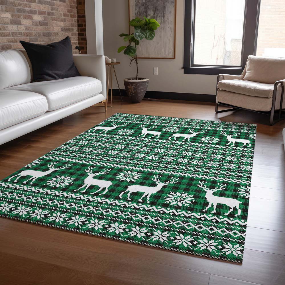 Dalyn Wonderland WN28 Green Area Rug Room Scene