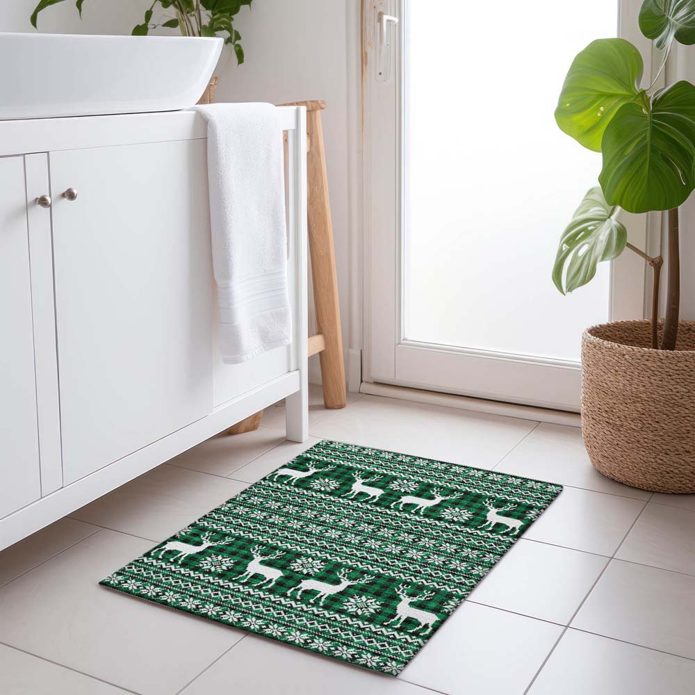 Dalyn Wonderland WN28 Green Area Rug Runner Room Scene