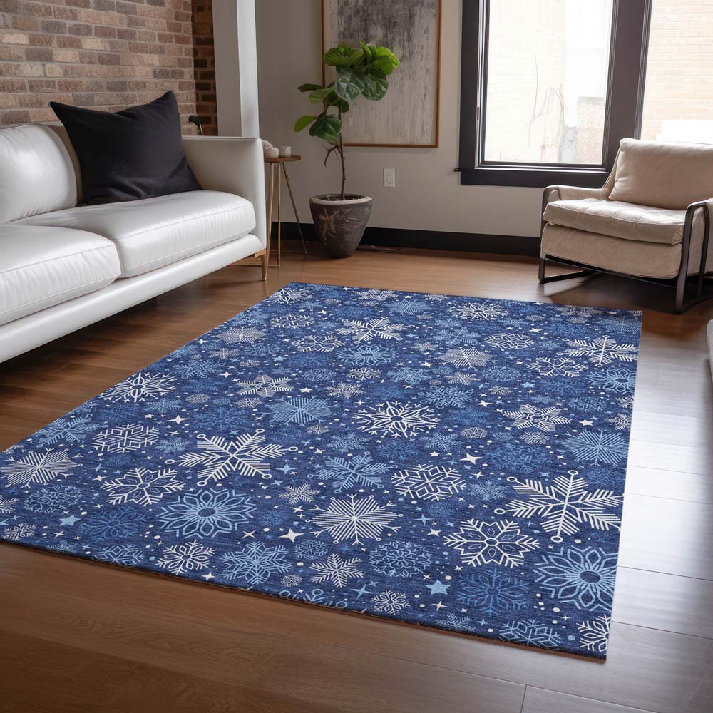Dalyn Wonderland WN31 Navy Area Rug Room Scene