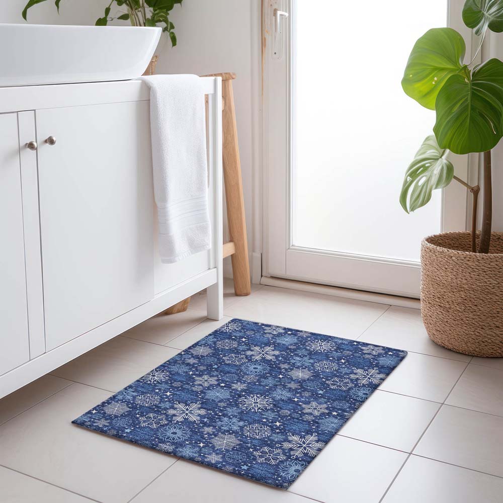 Dalyn Wonderland WN31 Navy Area Rug Runner Room Scene
