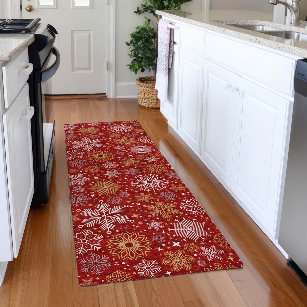 Dalyn Wonderland WN31 Red Area Rug Runner Room Scene