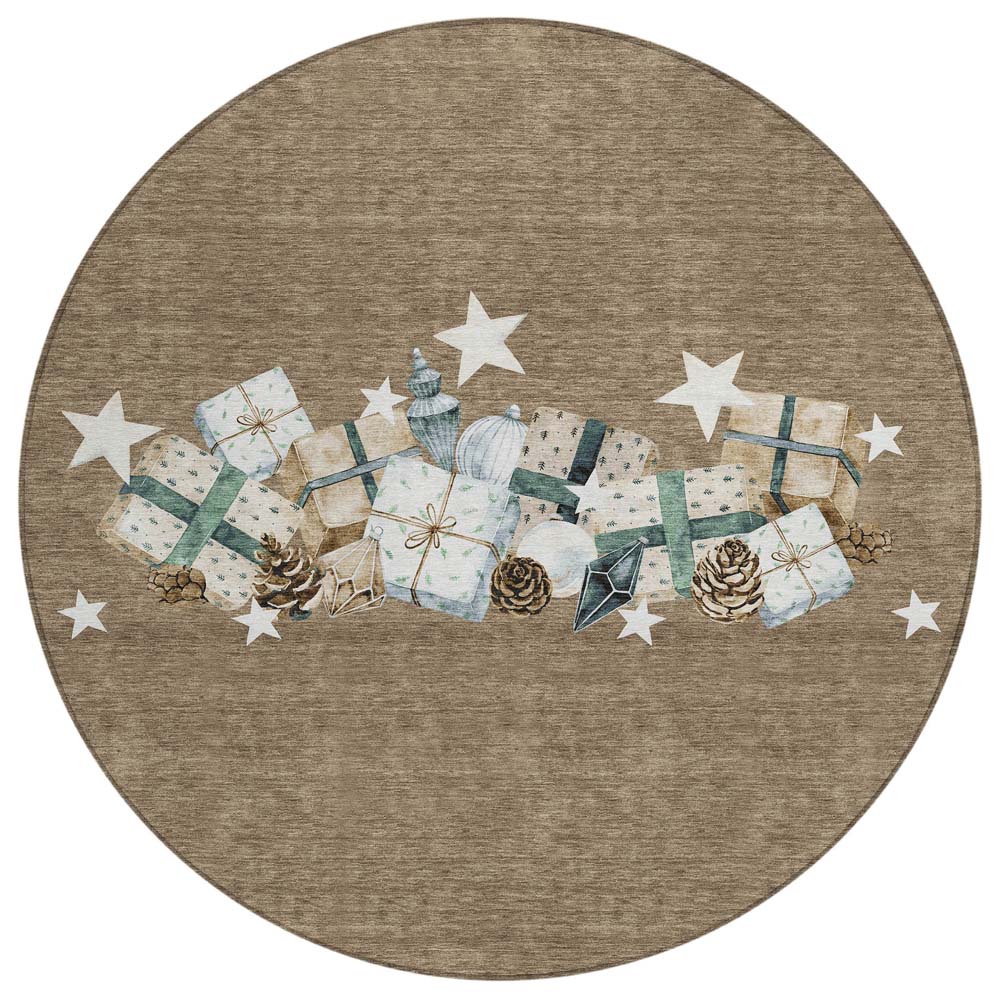 Dalyn Wonderland WN33 Brown Area Round Rug
