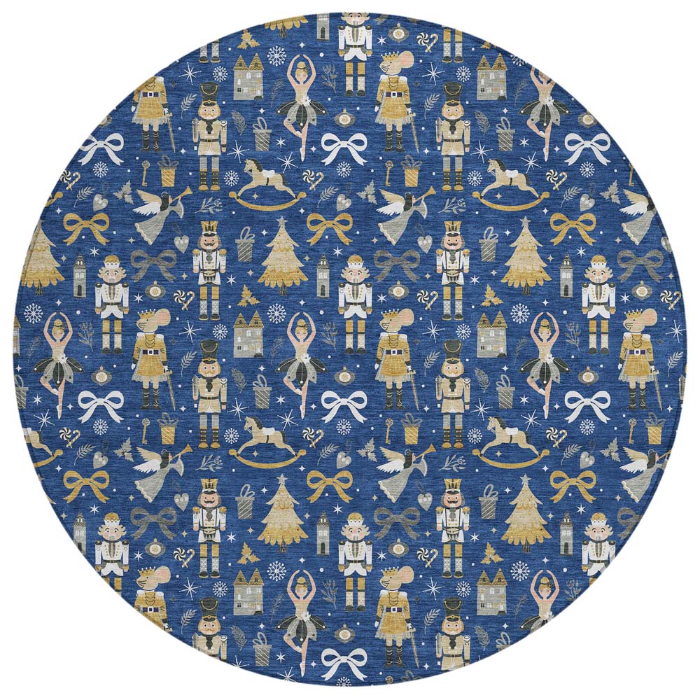 Dalyn Wonderland WN35 Navy Area Round Rug