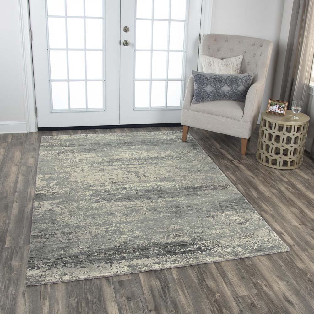 Rizzy Home Artistry ARY106 Gray Area Rug Room Scene