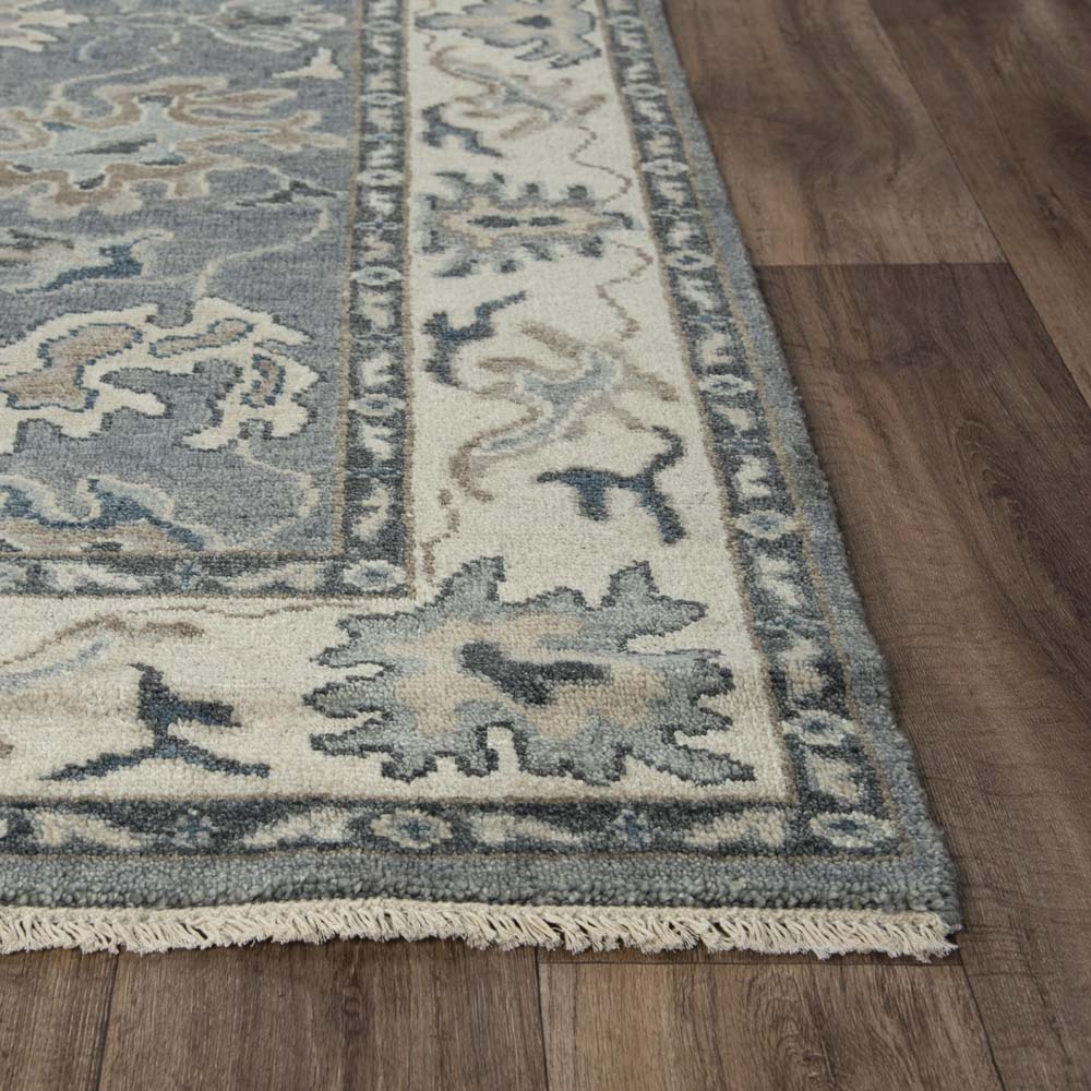 Rizzy Home Ashton ATN918 Gray Area Rug Corner