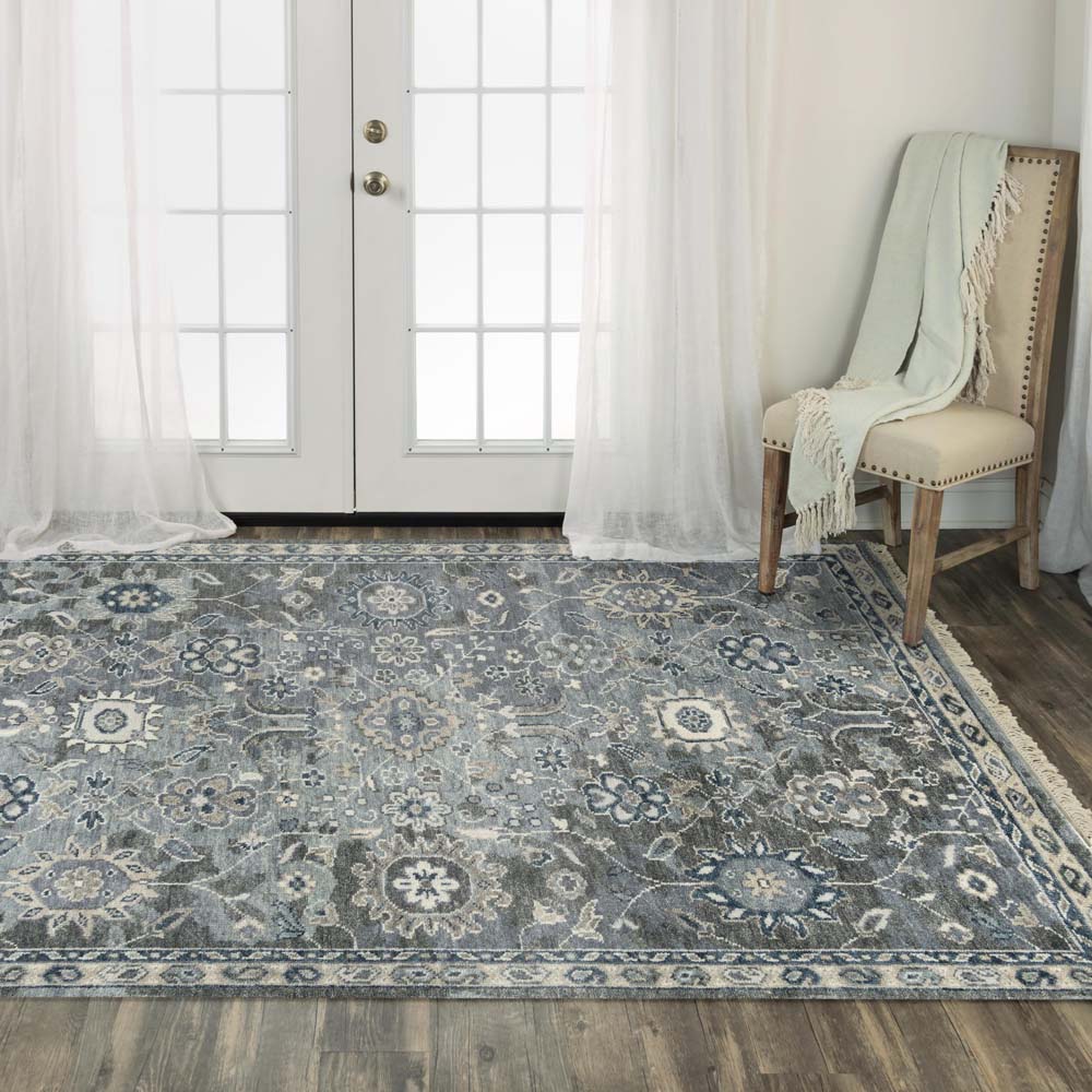 Rizzy Home Ashton ATN921 Gray Area Rug Room Scene