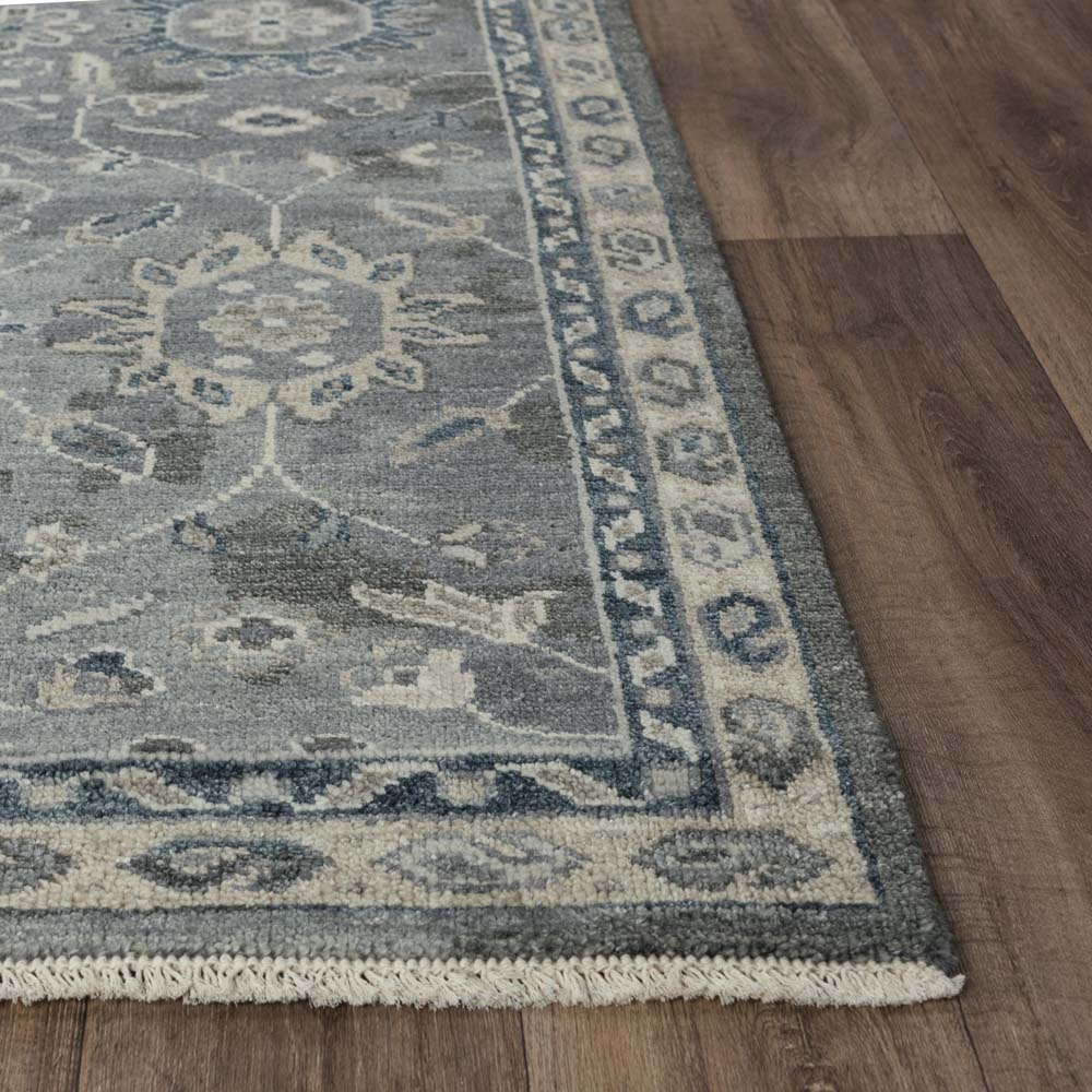 Rizzy Home Ashton ATN921 Gray Area Rug Corner