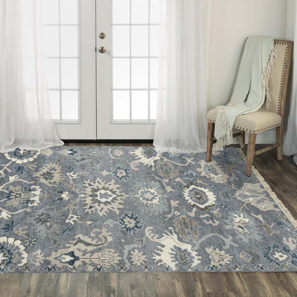Rizzy Home Ashton ATN922 Gray Area Rug Room Scene