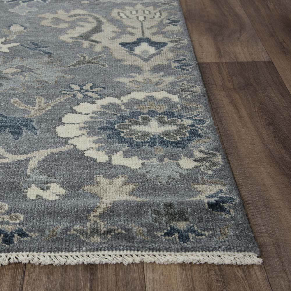Rizzy Home Ashton ATN922 Gray Area Rug Corner