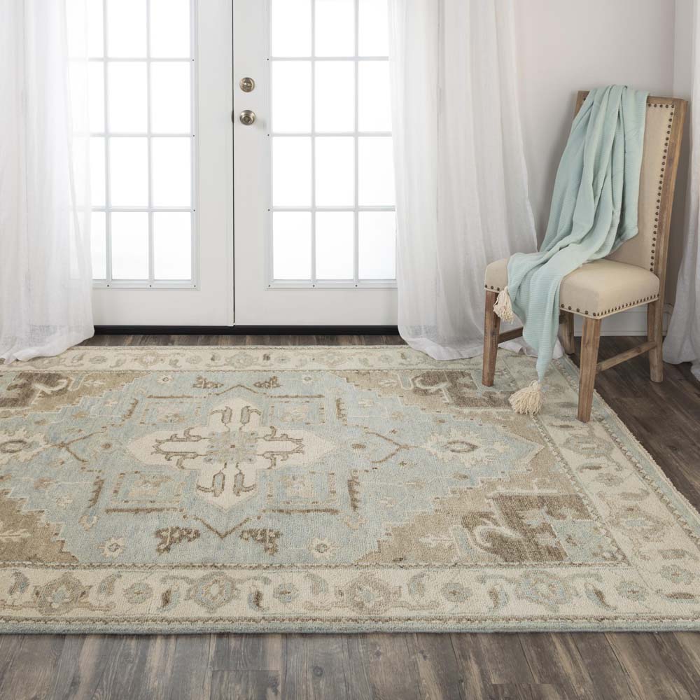 Rizzy Home Belmont BMT993 Gray Area Rug Room Scene