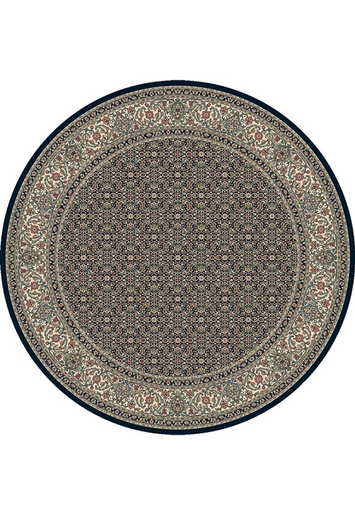 Ancient Garden 57011-3464 Navy (34 Navy) Round Area Rug