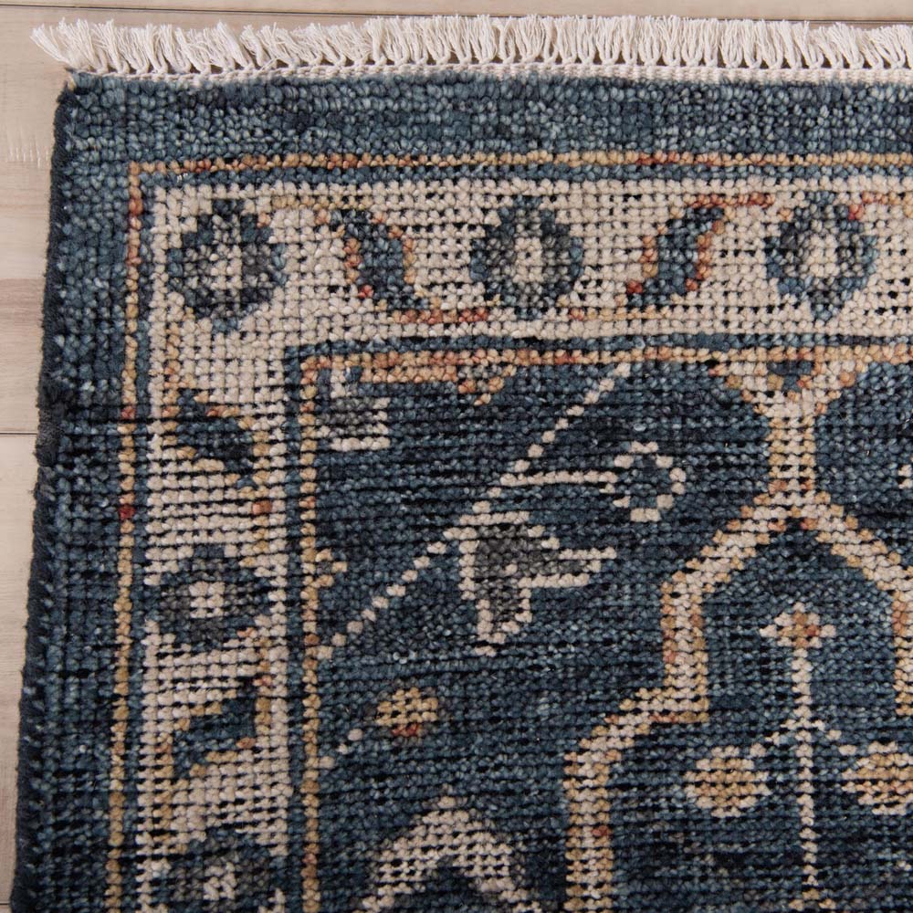 Rizzy Home Centra CET724 Blue Area Rug Corner