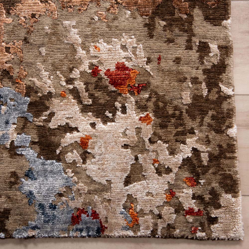 Rizzy Home Evolution EVO662 Brown  Area Rug Corner