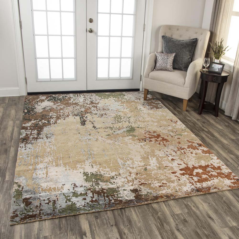 Rizzy Home Finesse FIN101 Beige Area Rug Room Scene