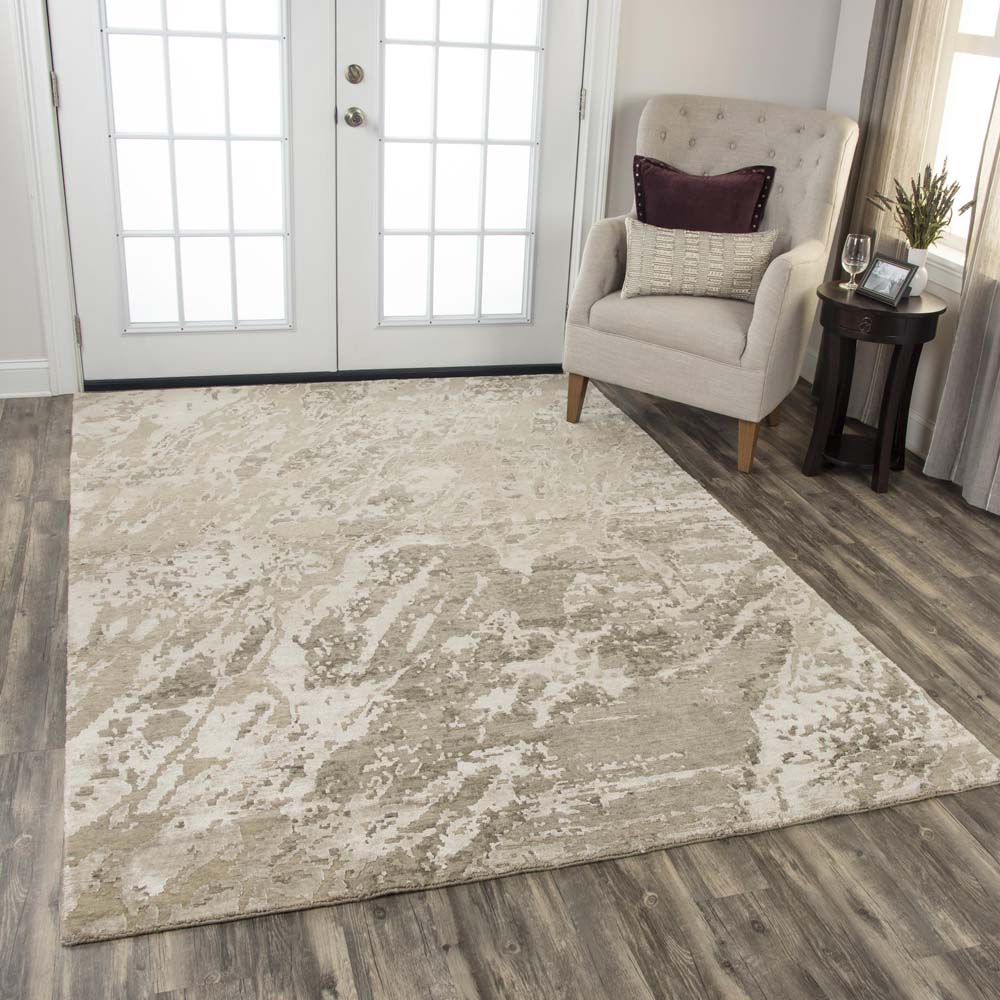Rizzy Home Finesse FIN102 Beige Area Rug Room Scene