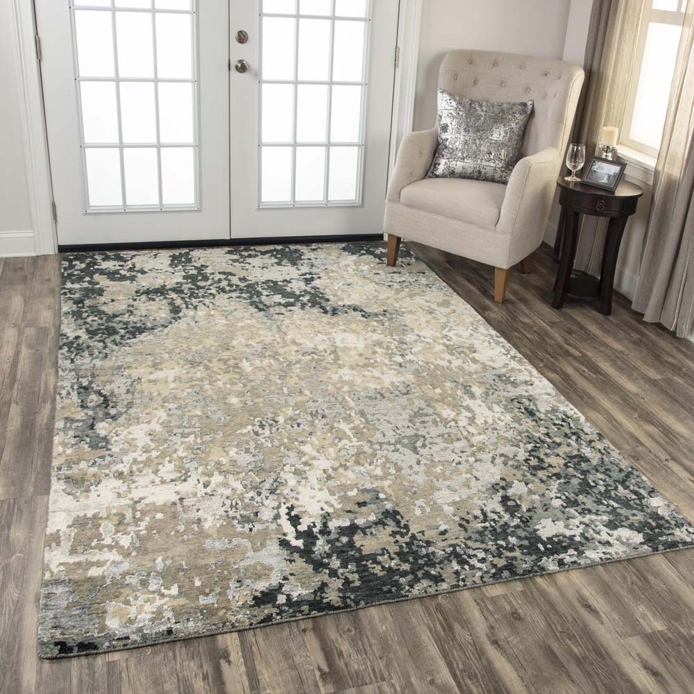 Rizzy Home Finesse FIN106 Beige Area Rug Room Scene