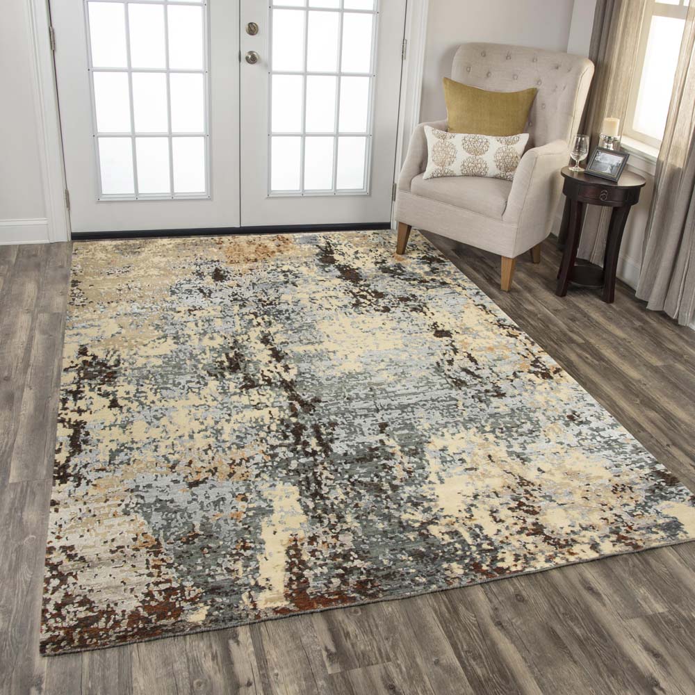Rizzy Home Finesse FIN108 Beige Area Rug Room Scene