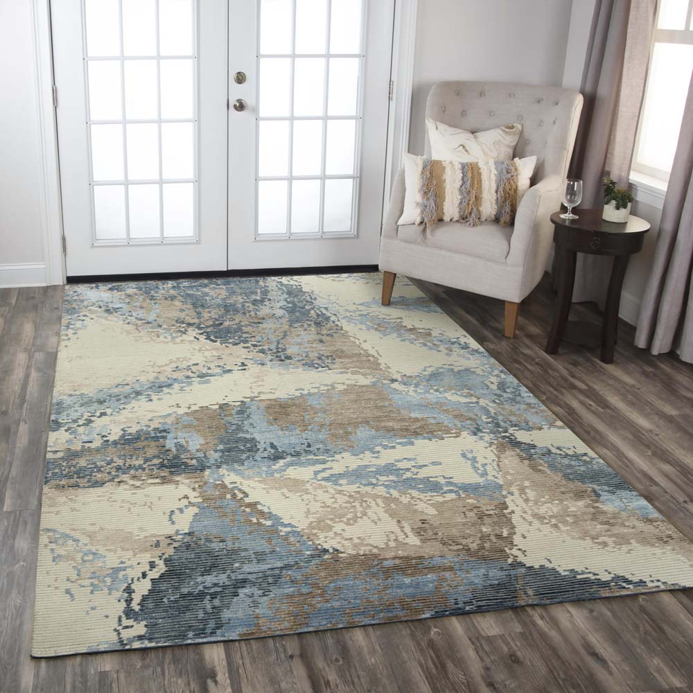 Rizzy Home Finesse FIN113 Beige Area Rug Room Scene