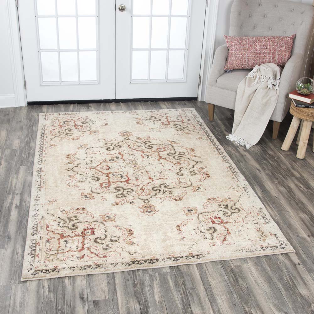Rizzy Home Gossamer GS6153 Beige Area Rug Room Scene