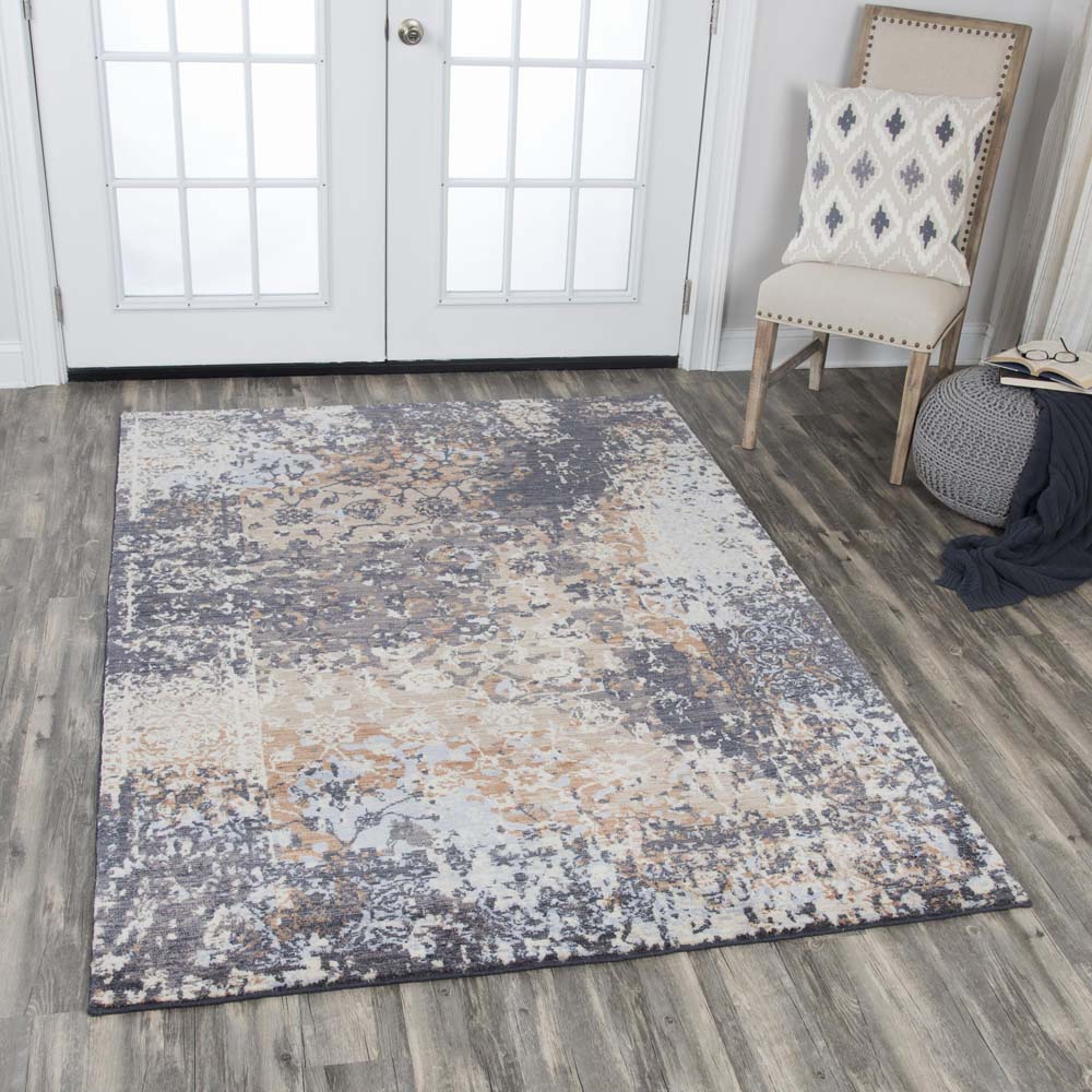 Rizzy Home Gossamer GS6763 Gray Area Rug Room Scene
