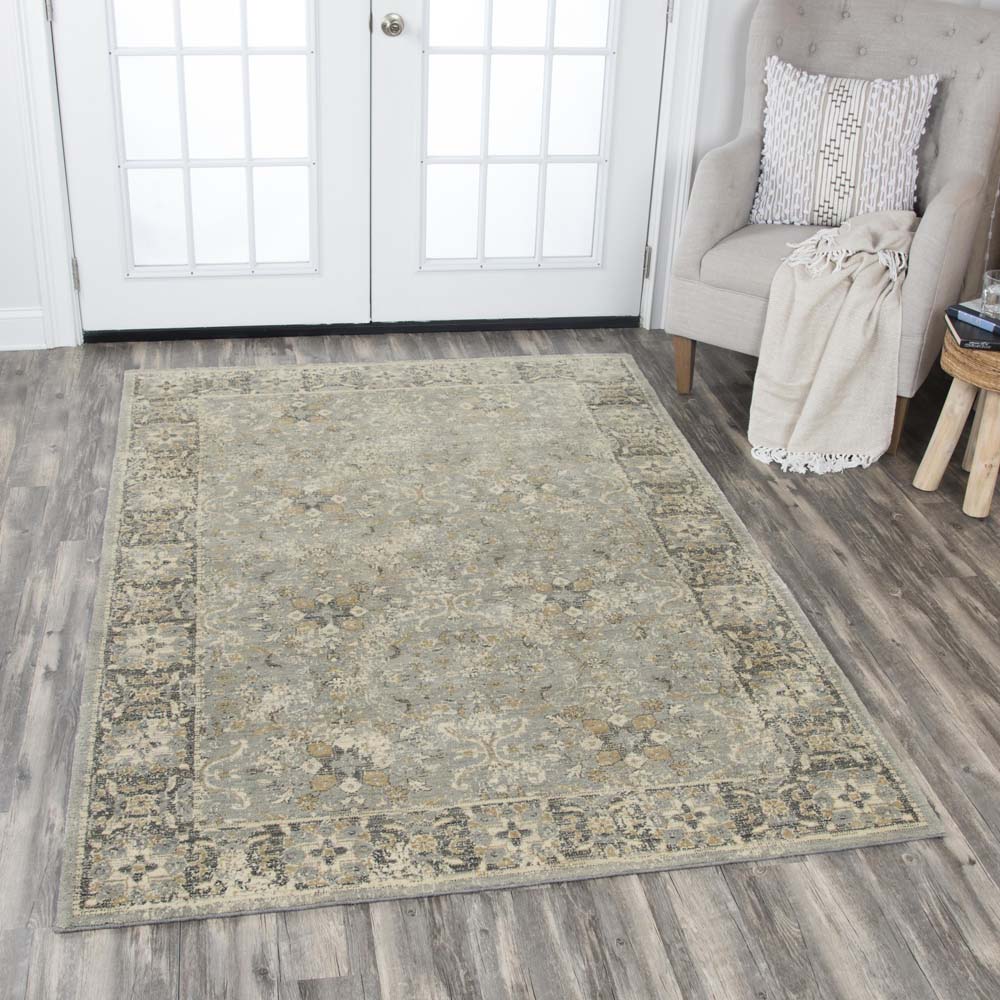 Rizzy Home Gossamer GS6796 Gray Area Rug Room Scene