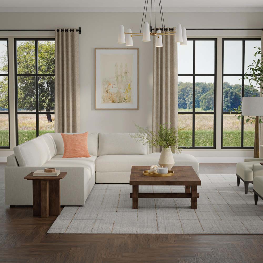 Rizzy Home Kiki KIK693 Ivory Area Rug Room Scene