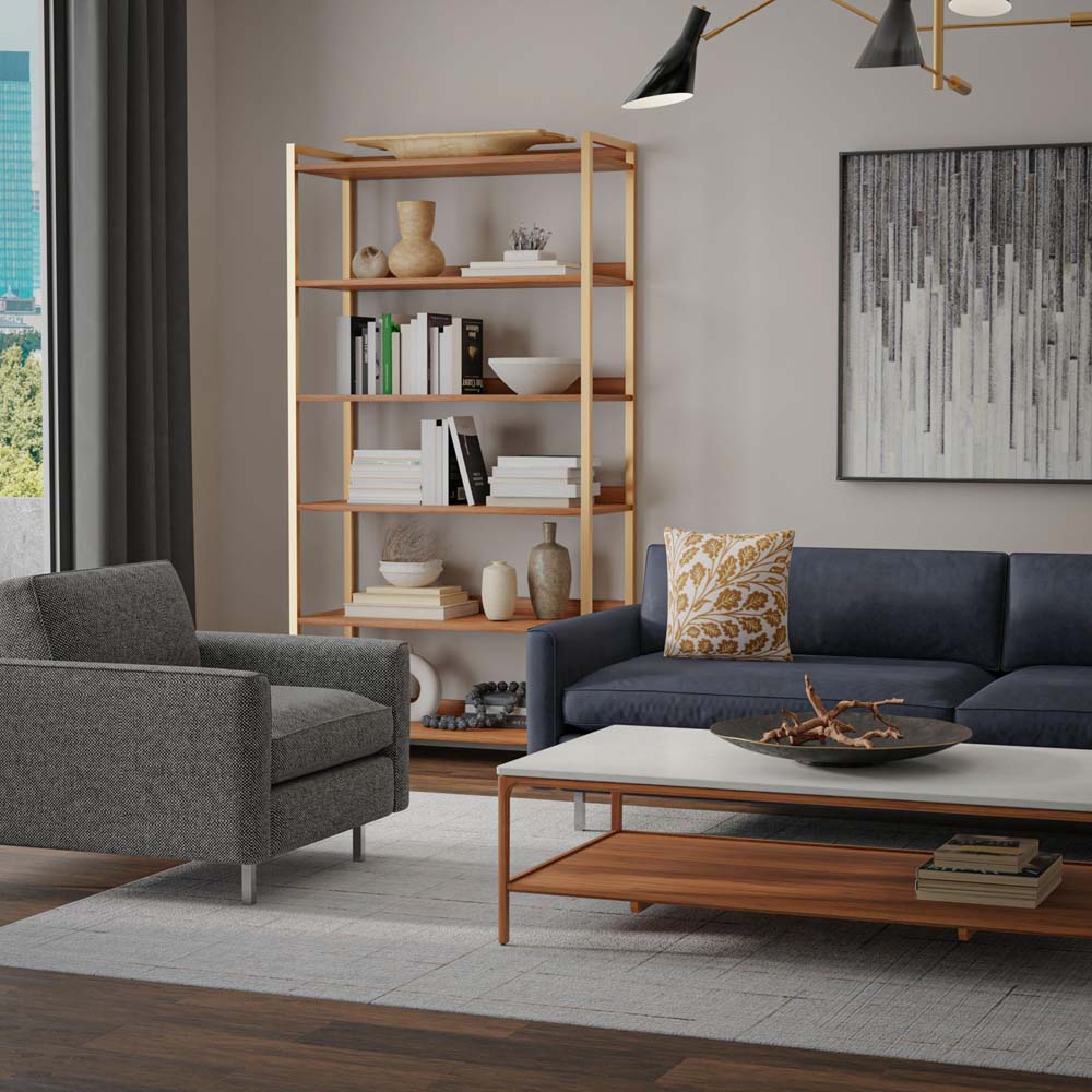 Rizzy Home Kiki KIK696 Silver Area Rug Room Scene