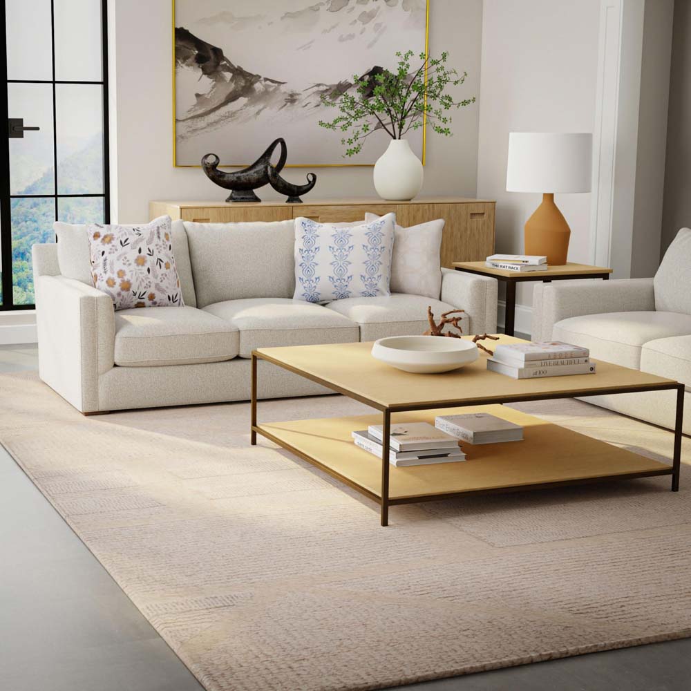 Rizzy Home Lofton A07201 Ivory Area Rug Room Scene