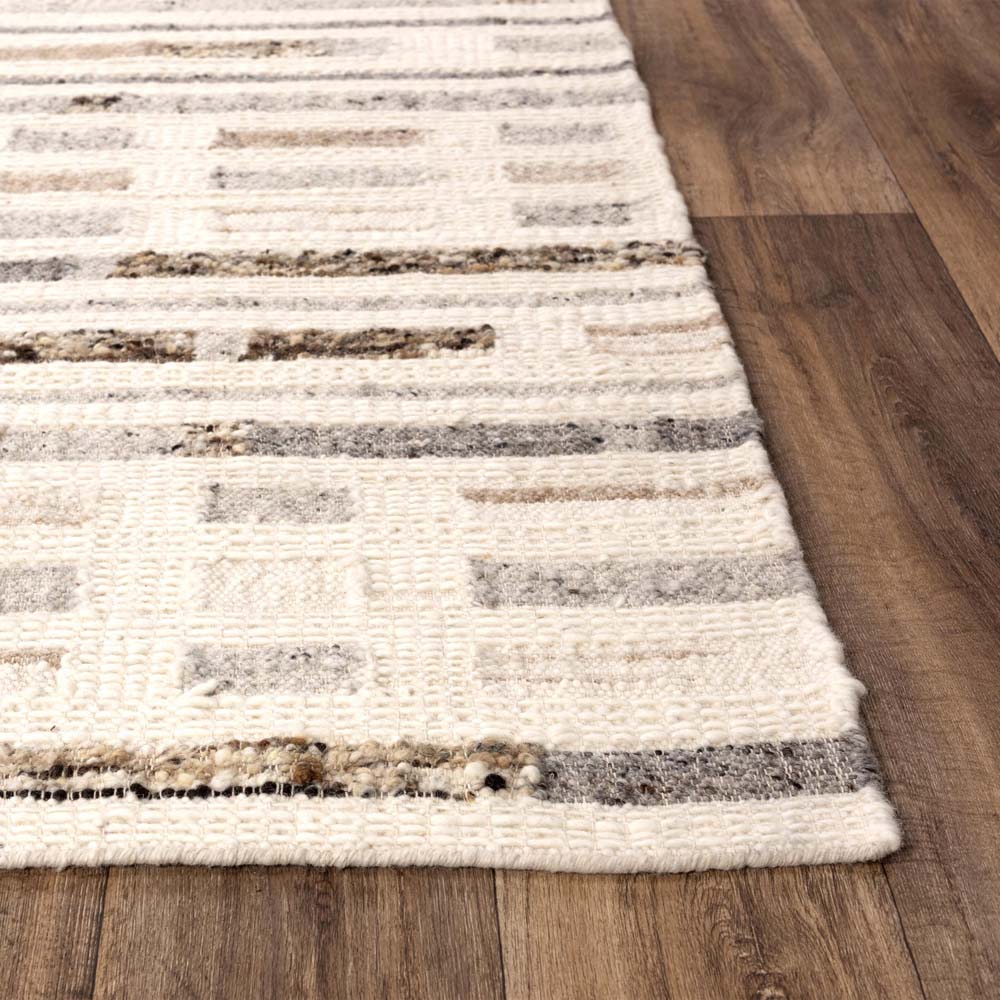 Rizzy Home Nova NVA945 Silver Area Rug Corner