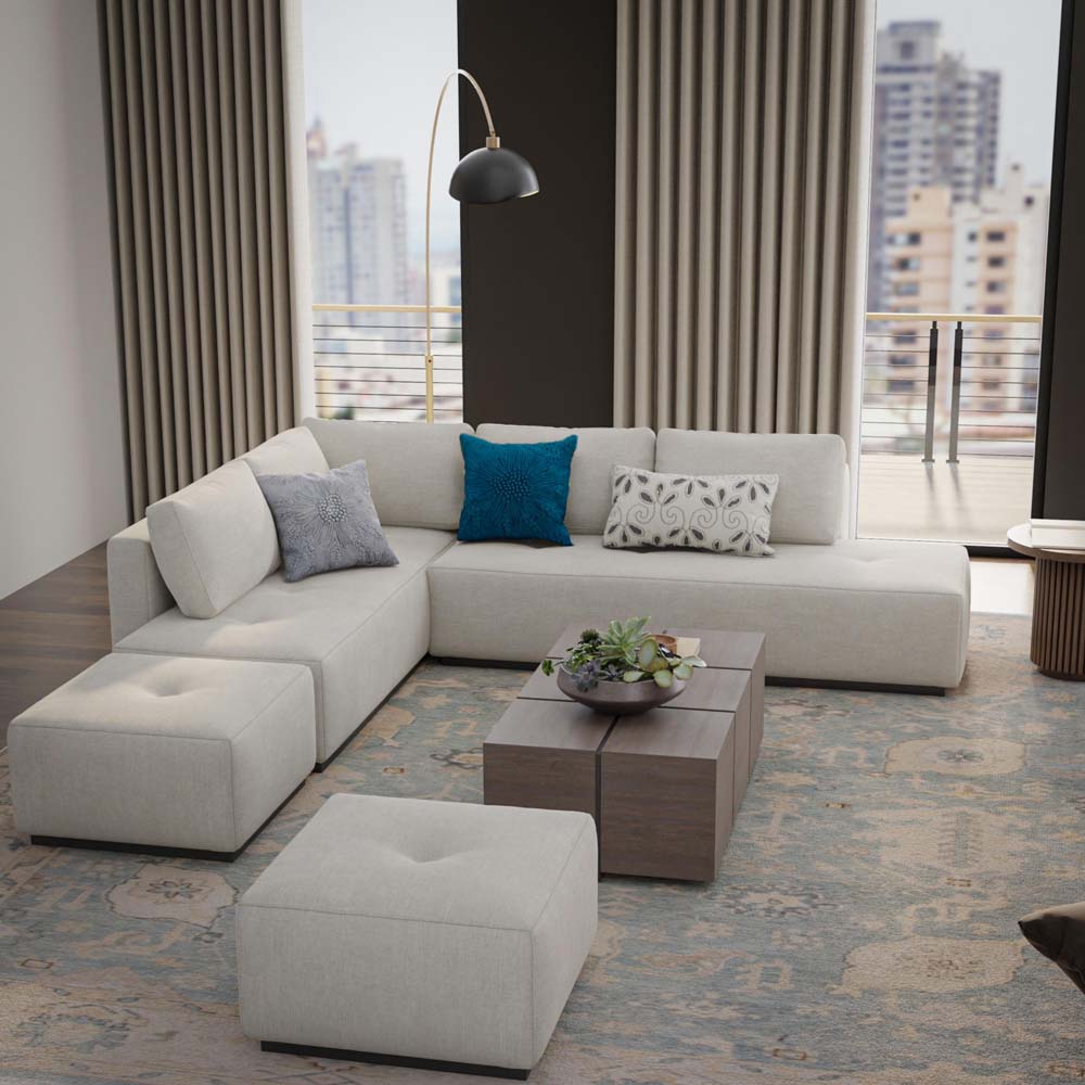 Rizzy Home Tuscany TUS710 Blue Area Rug Room Scene