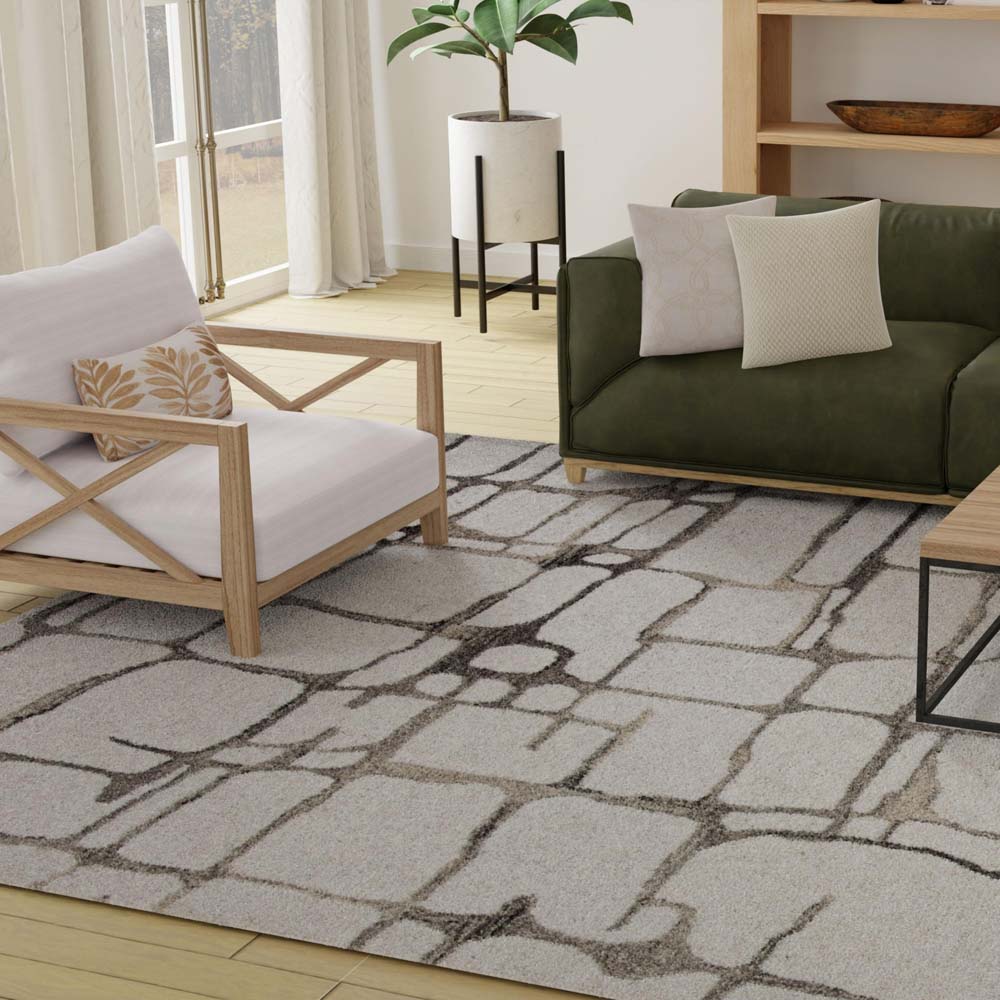 Rizzy Home Bixby BX09IV Ivory Area Rug Room Scene