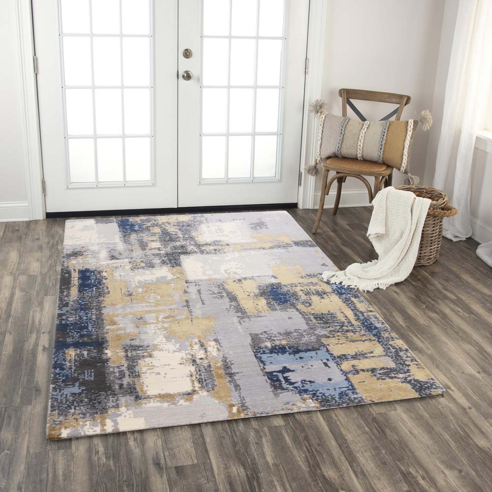 Rizzy Home Bolero BOL725 Blue Area Rug Room Scene