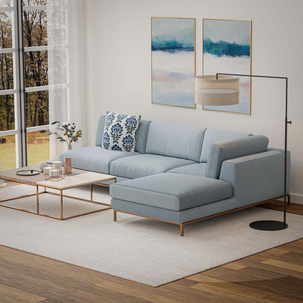 Rizzy Home Cosgrove CSG106 Ivory Area Rug Room Scene