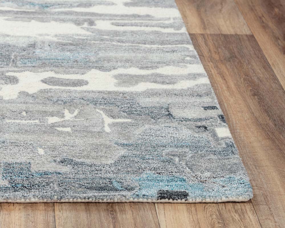 Rizzy Home Essence ESS103 Gray Area Rug Corner