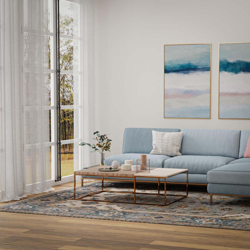 Rizzy Home Historia HIS856 Beige Area Rug Room Scene