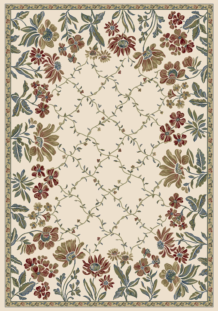 Ancient Garden 57084-6464 Ivory (64 Pearl) Area Rug by Dynamic Rugs