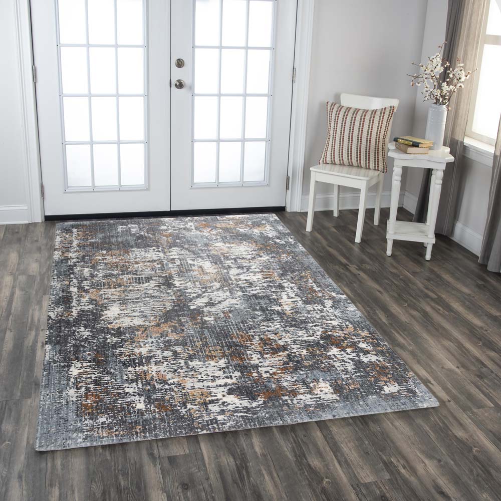 Rizzy Home Logan LOG735 Blue Area Rug Room Scene