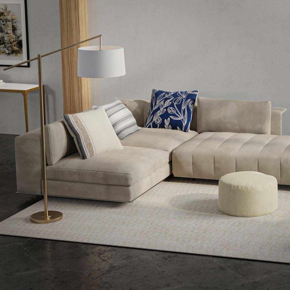 Rizzy Home Manhattan MAH703 Beige Area Rug Room Scene