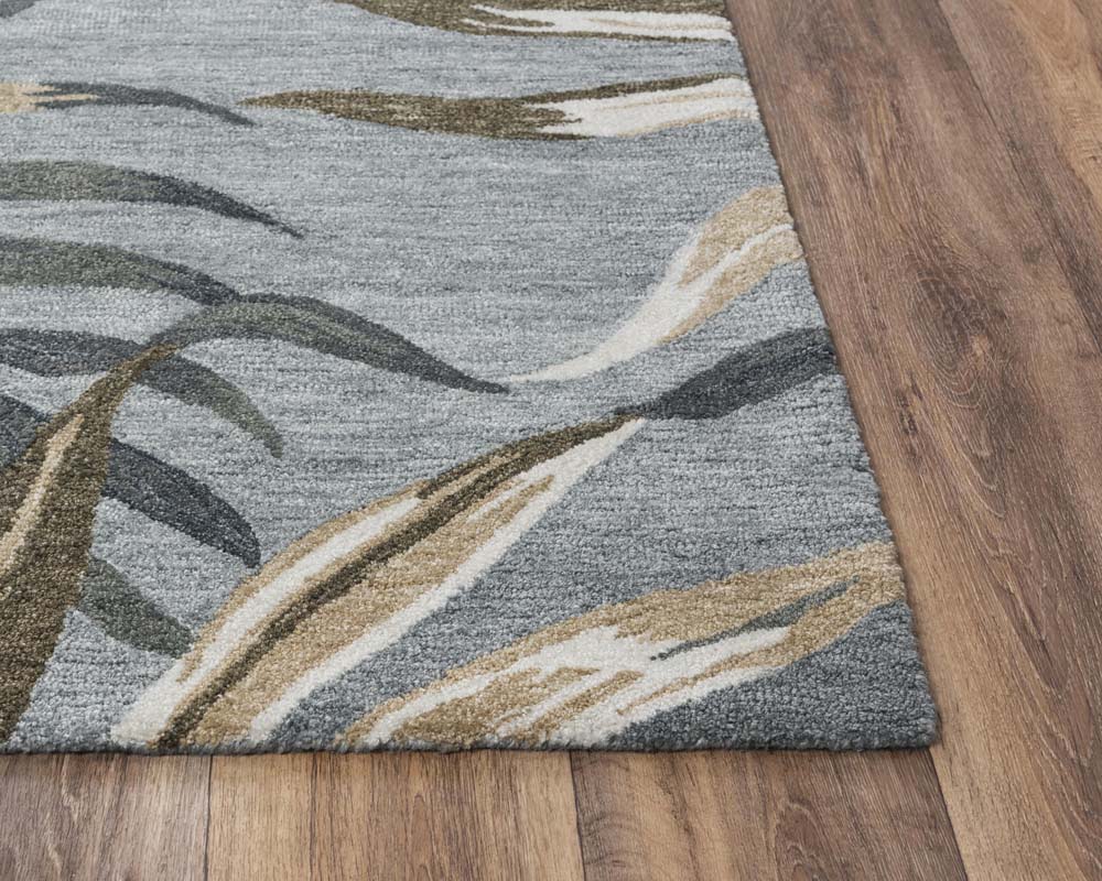 Rizzy Home Miramar MIR967 Gray Area Rug Corner