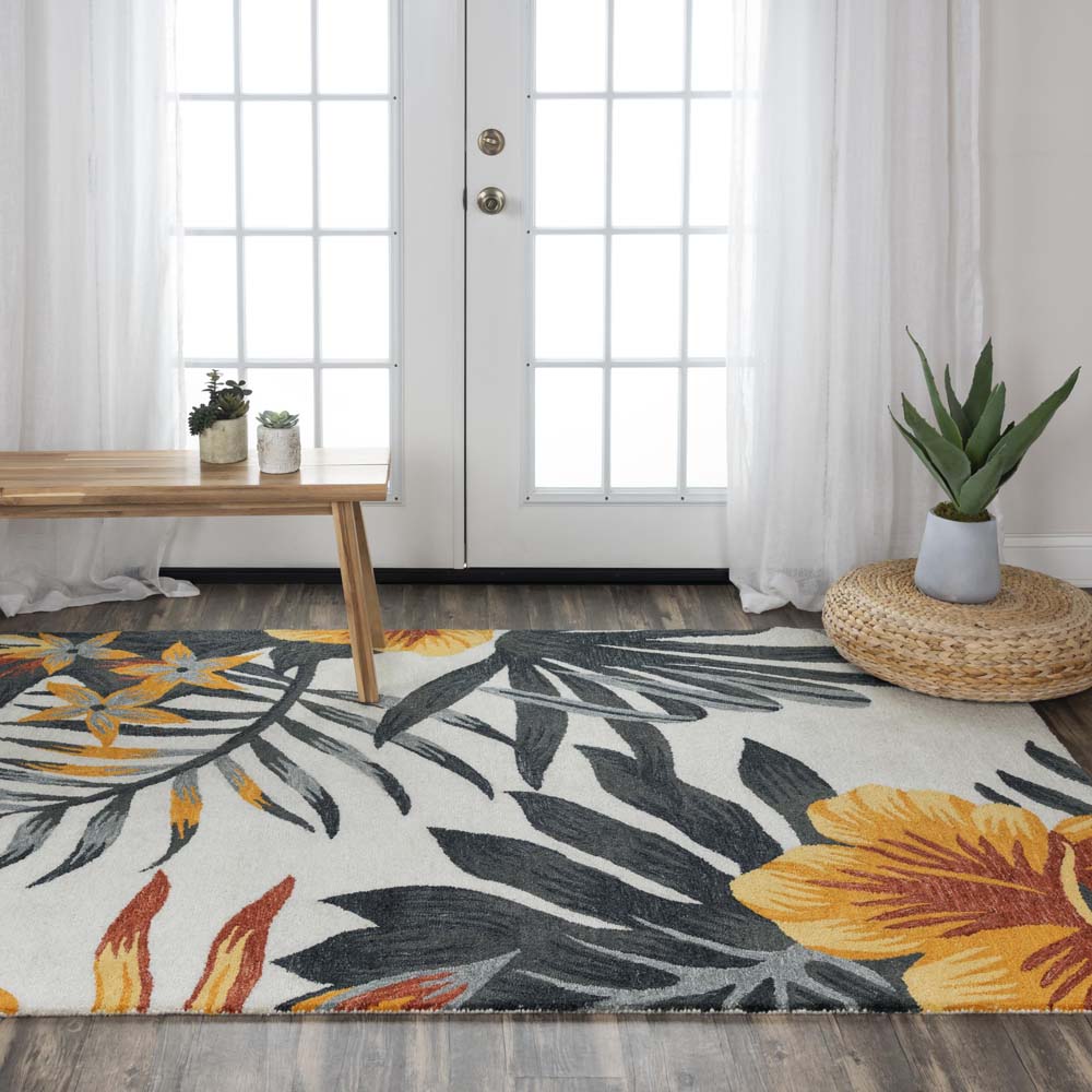 Rizzy Home Miramar MIR968 Ivory Area Rug Room Scene