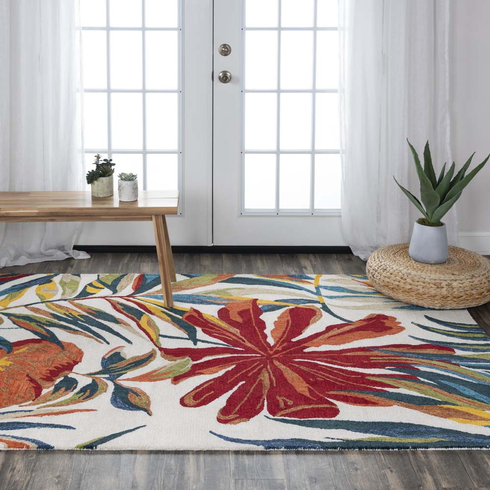 Rizzy Home Miramar MIR970 Ivory Area Rug Room Scene
