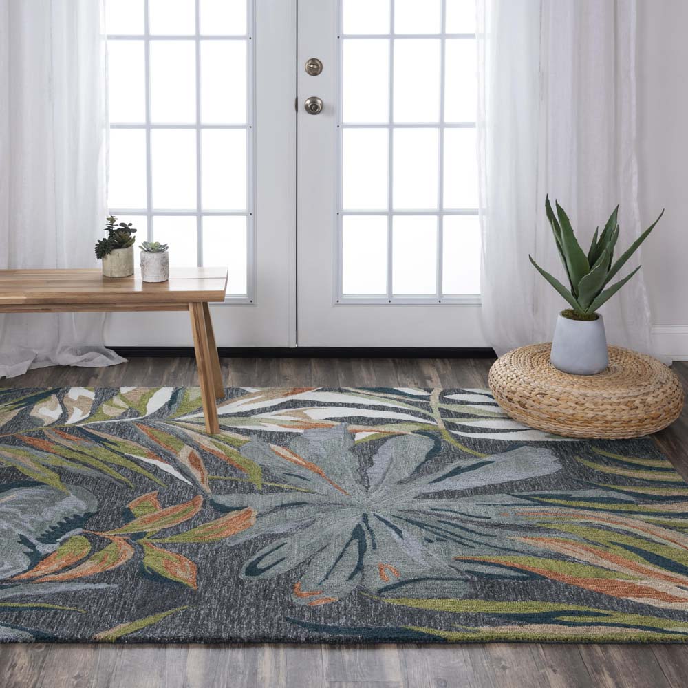Rizzy Home Miramar MIR972 Gray Area Rug Room Scene