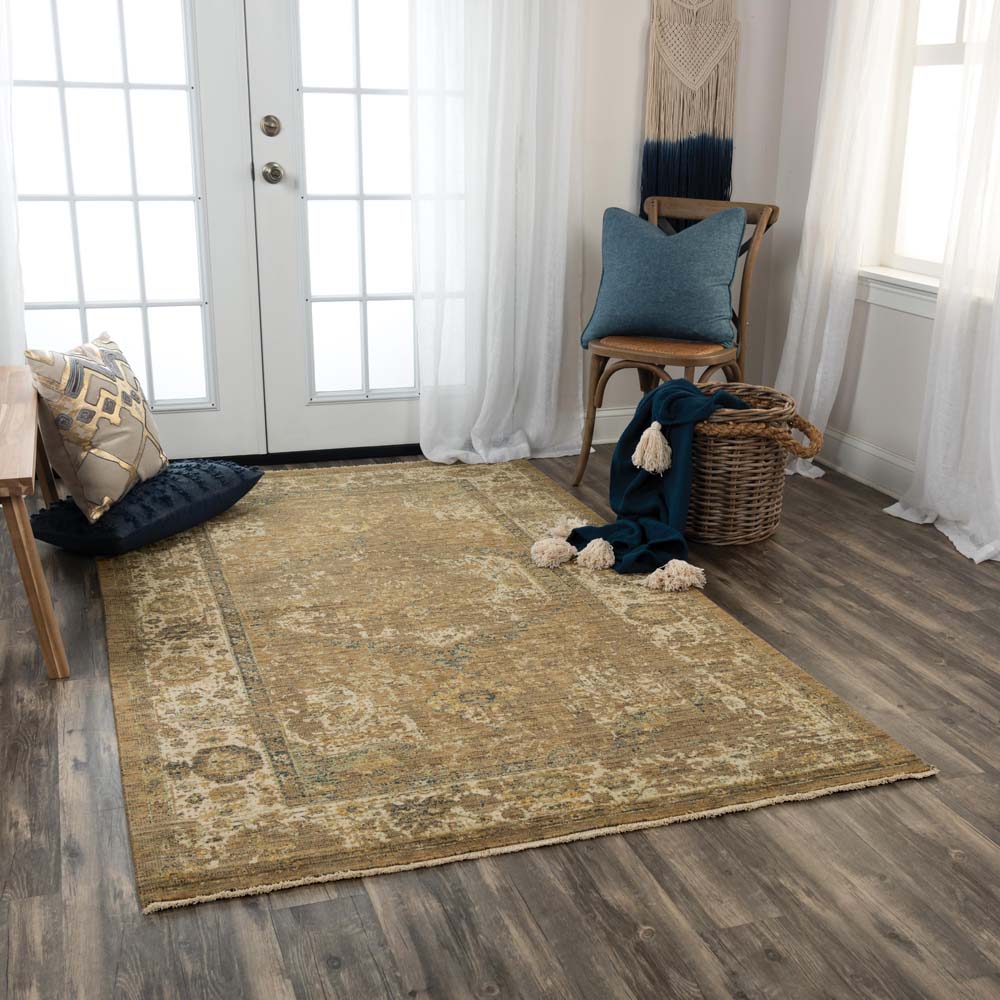 Rizzy Home Platinum PNM103 Brown Area Rug Room Scene