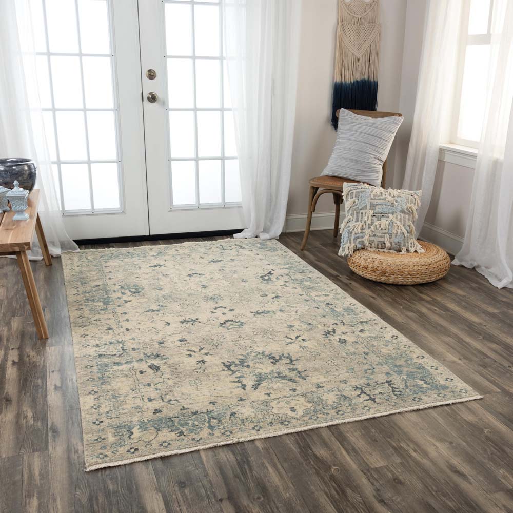 Rizzy Home Platinum PNM106 Beige Area Rug Room Scene