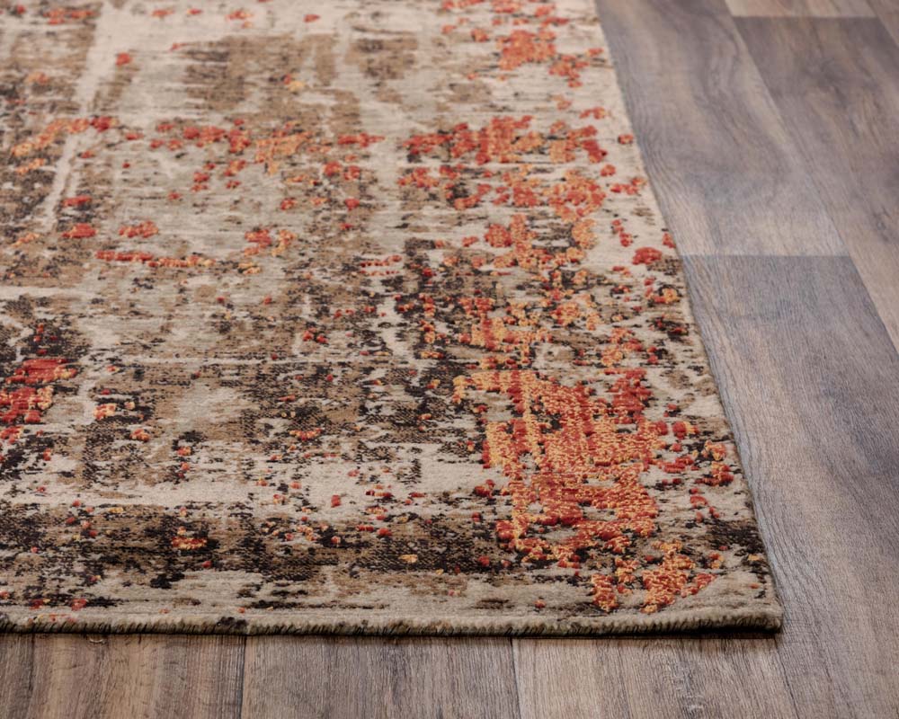 Rizzy Home Premier PMR102 Brown Area Rug Corner